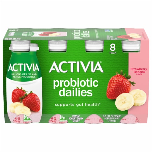 Activa® Probiotic Dailies Strawberry Banana Perspective: front