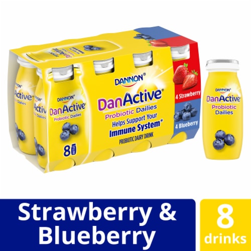 Activia Probiotic Dailies Strawberry & Blueberry Yogurt Drink - 8ct/3.1 fl  oz Bottles