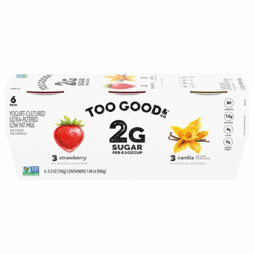 Two Good® Low Fat Strawberry and Vanilla Greek Yogurt Perspective: front