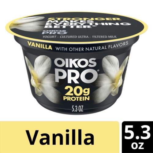 Oikos® Pro Vanilla Yogurt-Cultured Dairy Product Perspective: front