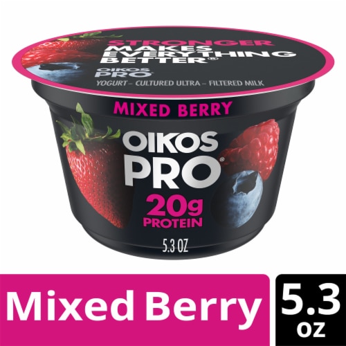 Oikos® Pro Mixed Berry Yogurt-Cultured Dairy Product Perspective: front