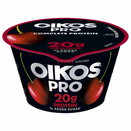 Oikos® Pro Cherry Flavored Greek Yogurt Perspective: front