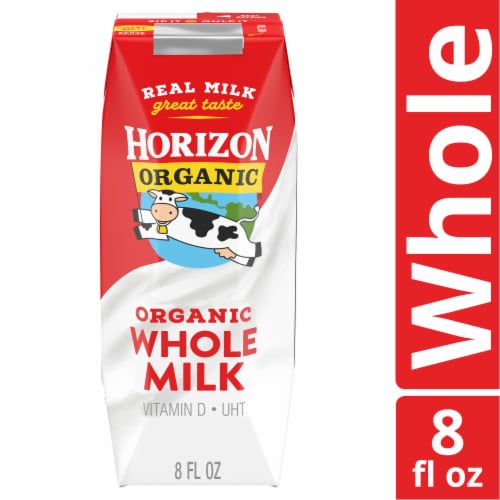 Horizon Organic Shelf-Stable Whole Milk Box Perspective: front