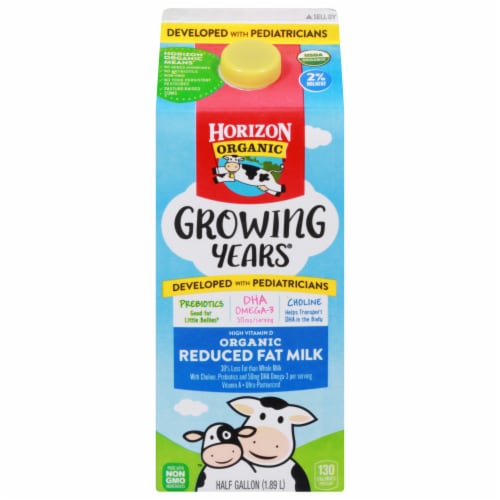 Horizon Organic Growing Years 2% Reduced Fat Milk Perspective: front