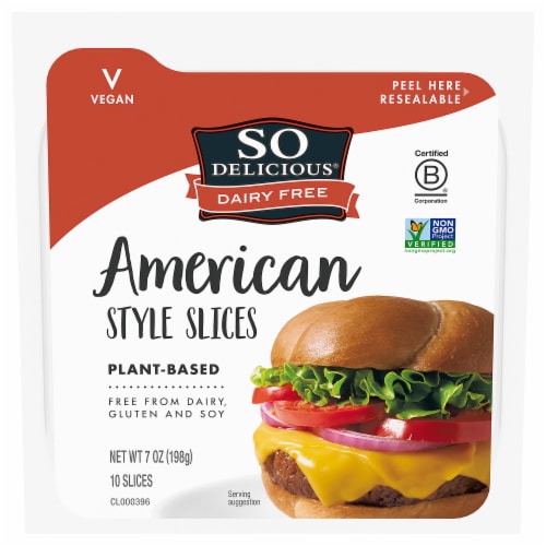 SO Delicious Dairy Free Plant-Based American Style Slices Perspective: front