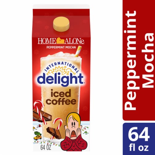 International Delight Home Alone Peppermint Mocha Iced Coffee Perspective: front