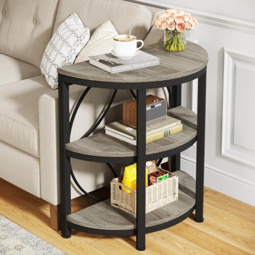 Tribesigns Half Round End Table 3 Tier Narrow Side Table With Metal Frame No Size Fry s Food Stores