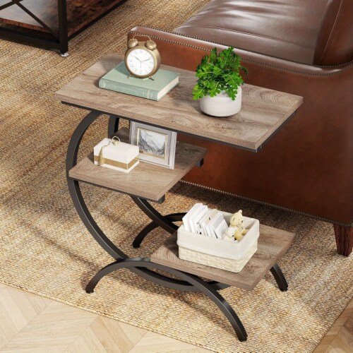 Tribesigns C Shaped End Table Industrial 3 Tier Side Table For Small Space No Size Pick n Save