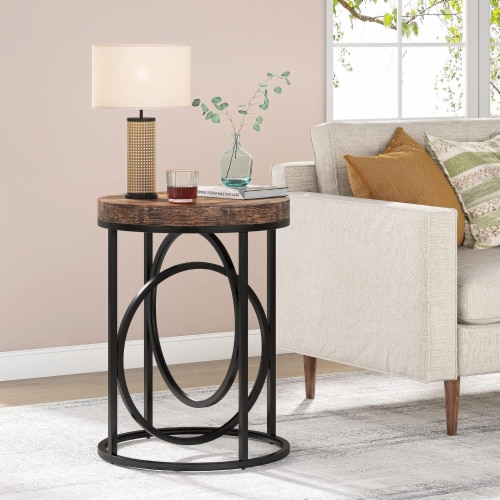Tribesigns Round End Table Modern Sofa Side Table With Faux Marble Top No Size Fry s Food Stores