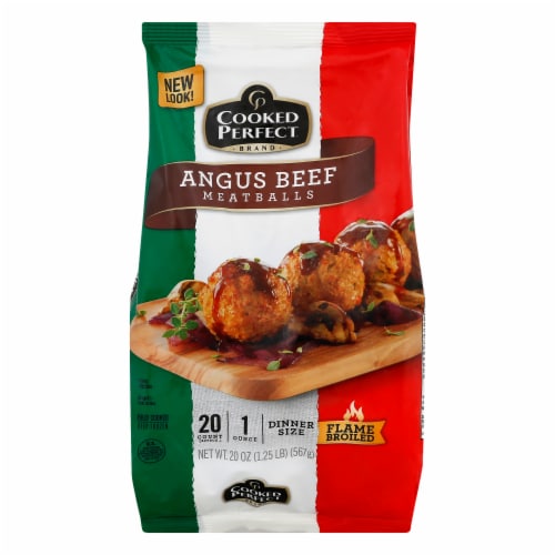 Cooked Perfect Angus Beef Meatballs Perspective: front