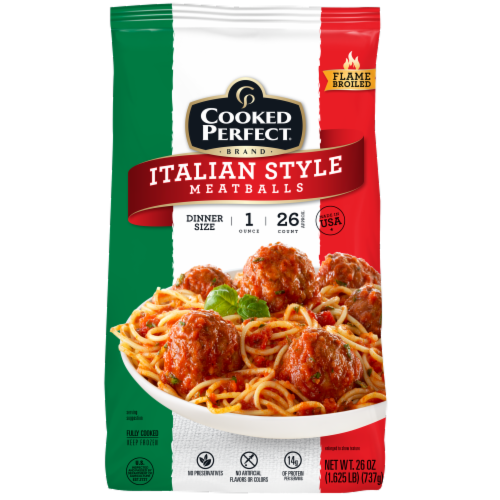 Cooked Perfect® Italian Style Frozen Meatballs Perspective: front