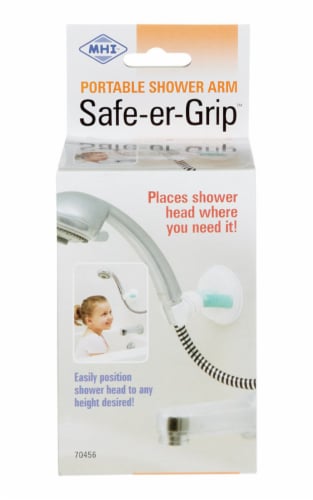 Mommy's Helper™ Safe-Er-Grip™ Portable Shower Arm - White Perspective: front
