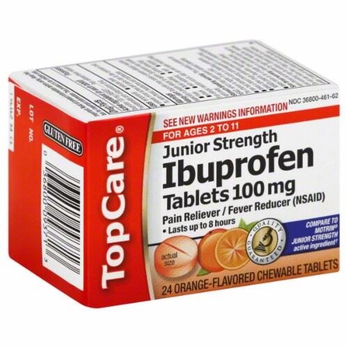 TopCare Ibuprofen Jr Chew Tabs Perspective: front
