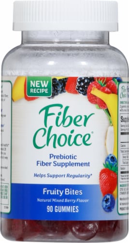 Fiber Choice Prebiotic Fiber Mixed Berries Flavored Gummies Perspective: front