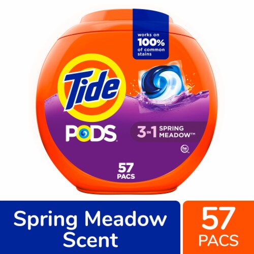 Tide PODS Spring Meadow Laundry Detergent Soap Pacs Perspective: front