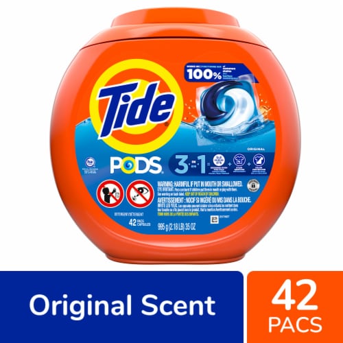 Tide Pods Original Laundry Detergent Pods, 42 ct - Harris Teeter