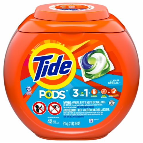 Tide Pods Clean Breeze Laundry Detergent Pods Perspective: front