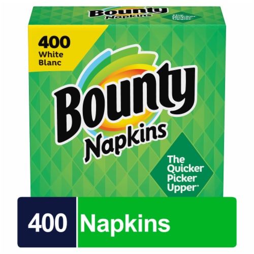 Bounty White Paper Napkins Perspective: front