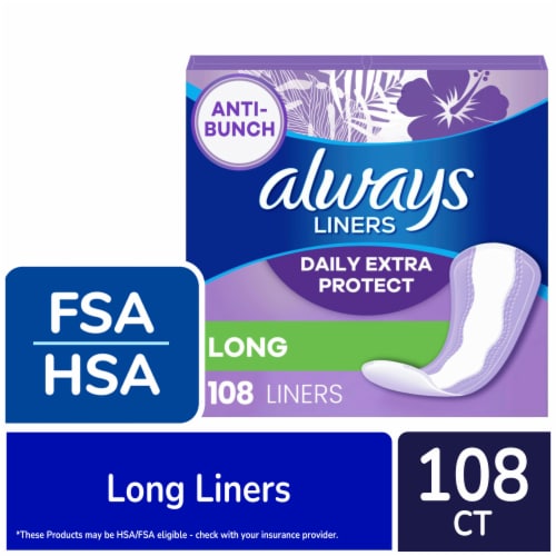 Always Anti-Bunch Xtra Protection Long Unscented Daily Liners Perspective: front