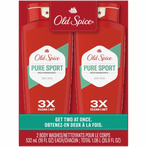 Old Spice High Endurance Pure Sport Body Wash Twin Pack Perspective: front