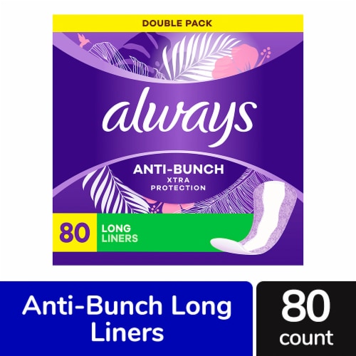 Always Anti-Bunch Daily Extra Protect Liners Long Unscented Perspective: front