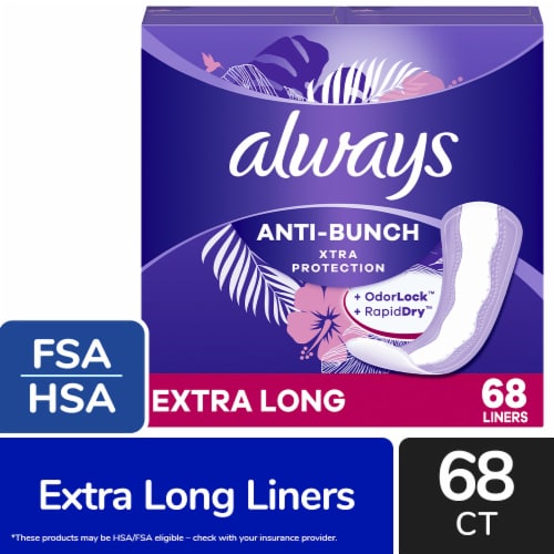 Always Anti-Bunch Xtra Protection Extra Long Daily Liners Perspective: front