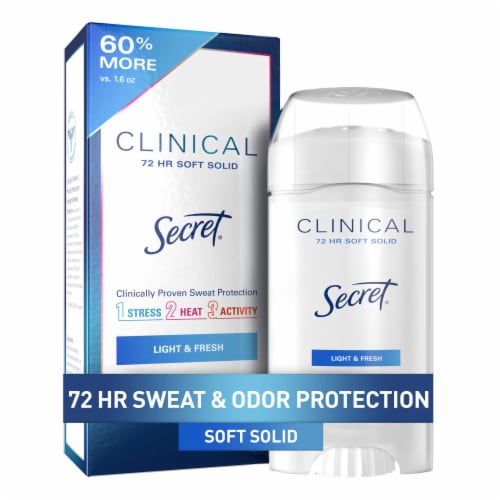 Secret Clinical Strength Light & Fresh Soft Solid Antiperspirant Deodorant Perspective: front
