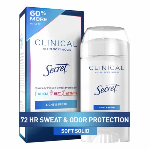 Secret Clinical Strength Light Fresh Soft Solid Antiperspirant Deodorant, 2.6 - Pay Less Super Markets