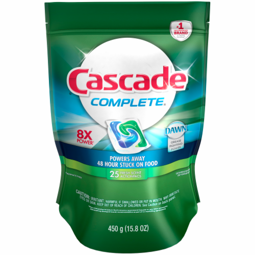 Cascade Complete Fresh Scent Action Pacs Dishwasher Detergent Perspective: front
