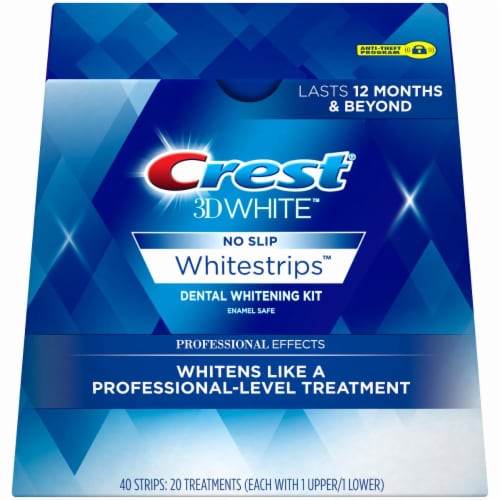 Crest 3D White No Slip Whitestrips Professional Effects Dental Whitening Kit Perspective: front