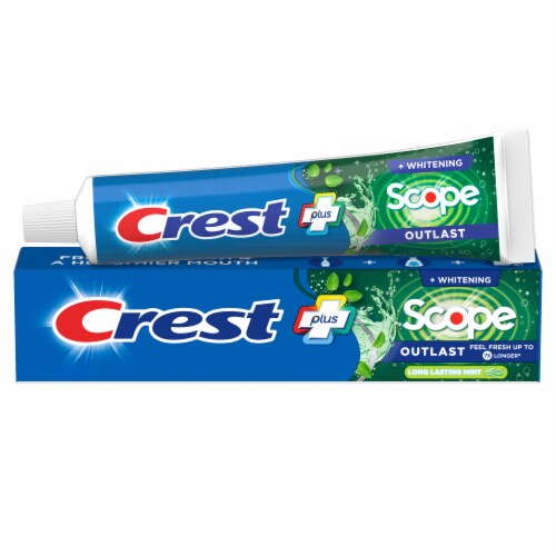 Crest Whitening Plus Scope Outlast Toothpaste, Long Lasting Mint, 4.0 oz Perspective: front