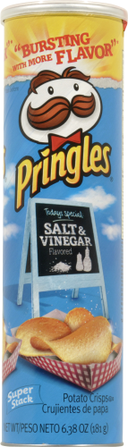 Pringles Salt & Vinegar Potato Crisps Perspective: front