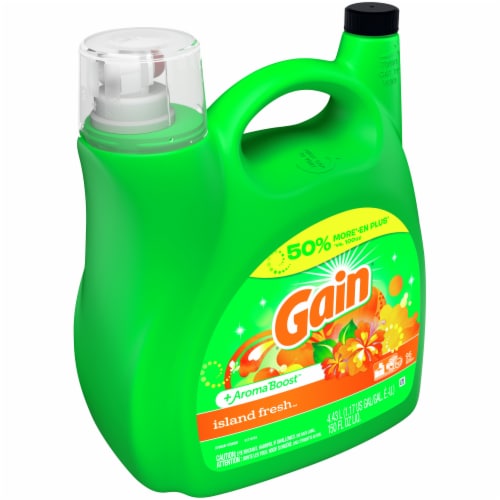 Gain Aroma Boost Island Fresh Liquid Laundry Detergent Perspective: front