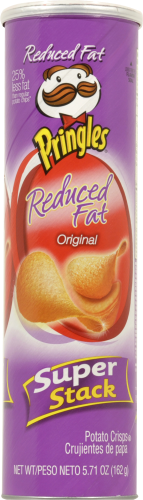 Pringles Reduced Fat Original Potato Crisps Perspective: front