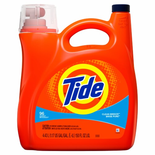 Tide Clean Breeze Scent Liquid Laundry Detergent Perspective: front