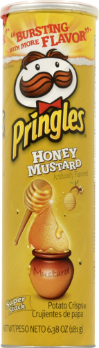 Pringles Honey Mustard Potato Crisps Perspective: front