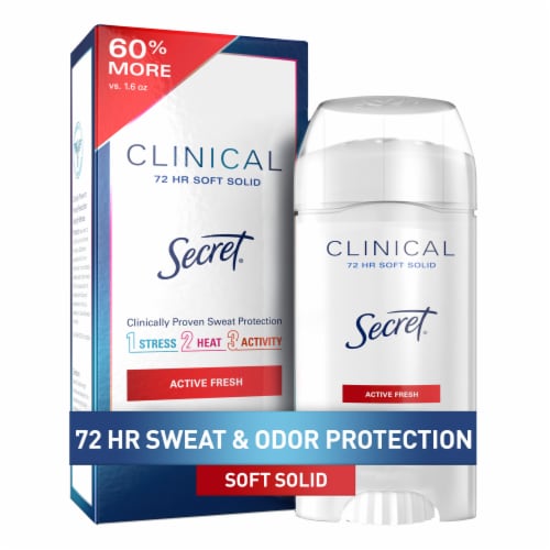 Secret Clinical Strength Sport Fresh Soft Solid Antiperspirant Deodorant Perspective: front