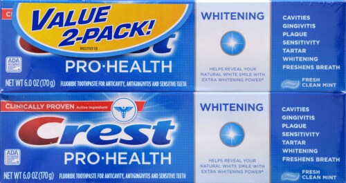 Crest Pro Health Whitening Toothpaste Perspective: front