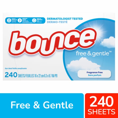 Bounce Free & Gentle Unscented Fabric Softener Dryer Sheets, 240 ct - Kroger