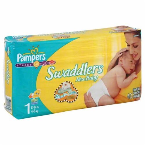 Pampers Swaddlers Size 1 Diapers Perspective: front