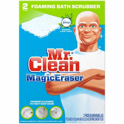 Mr. Clean Meadows & Rain Magic Eraser Foaming Bath Scrubber Perspective: front
