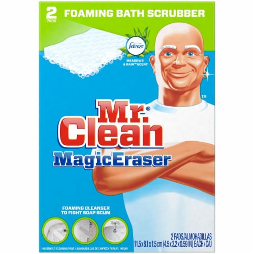 Mr. Clean Meadows & Rain Magic Eraser Foaming Bath Scrubber Perspective: front