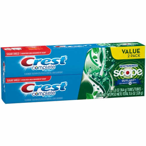 Crest Complete Whitening + Scope Outlast Toothpaste Perspective: front