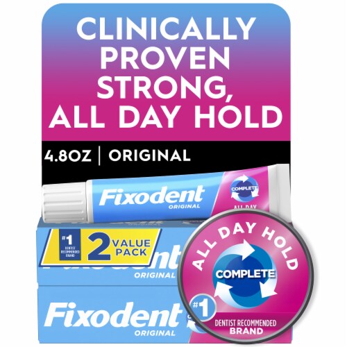 Fixodent Original Secure Denture Adhesive Perspective: front