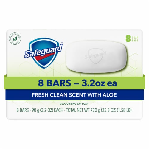 Safeguard Fresh Clean with Aloe Bar Soap Perspective: front