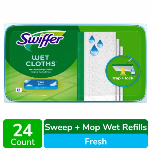 Swiffer Fresh Scent Wet Mopping Cloths Perspective: front