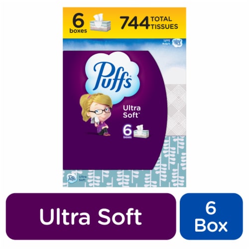 Puffs Ultra Soft Family Non-Lotion Facial Tissues Perspective: front