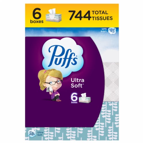 Puffs Ultra Soft Family Facial Tissues Perspective: front
