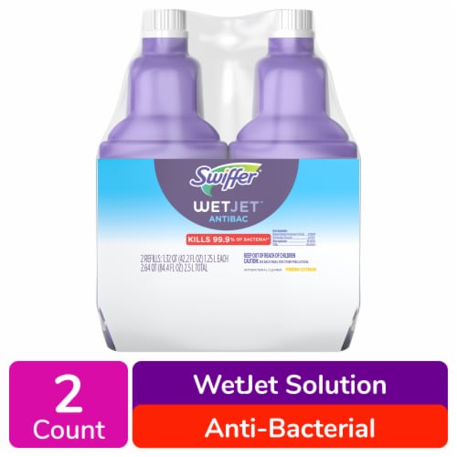Swiffer WetJet Antibacterial Solution Fresh Citrus Refill Perspective: front