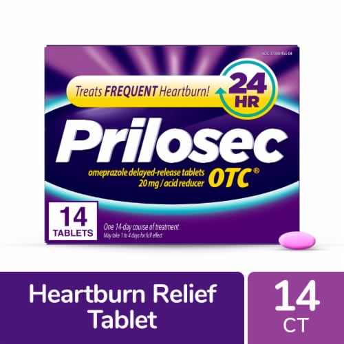 Prilosec OTC Heartburn Relief Tablet Perspective: front